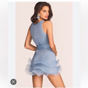 Love Shack Fancy Rabia mini dress in Blue Hydrangea